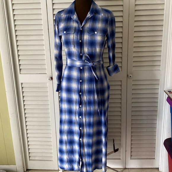 Polo Ralph Lauren Dresses & Skirts - Polo Ralph Lauren plaid Shirt Dress size 4